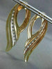 ANTIQUE EXTRA LARGE 1.03CT OLD MINE DAIMOND 14KT W&Y GOLD HANGING EARRINGS 22289
