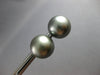 ESTATE LARGE AAA TAHITIAN PEARL 14KT WHITE GOLD 3D 13MM CLASSIC STUD EARRINGS
