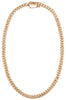 ESTATE 14KT ROSE GOLD 3D CLASSIC SOLID COMPACT CUBAN NECKLACE