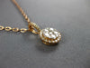 ESTATE .45CT DIAMOND 18KT ROSE GOLD 3D CLASSIC CLUSTER FLOWER HALO FUN PENDANT