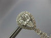 LARGE 11.24CT DIAMOND 18KT WHITE GOLD FLOWER TEAR DROP COCKTAIL HANGING EARRINGS