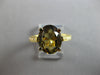 4.62CT DIAMOND & AAA SMOKY TOPAZ 18KT 2 TONE GOLD OVAL & ROUND LOVE RING #28200