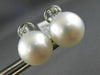 ESTATE LARGE .26CT DIAMOND & AAA SOUTH SEA PEARL 14K WHITE GOLD CLIP ON EARRINGS