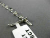 ESTATE 1.0CT ROUND DIAMOND & AAA SAPPHIRE 14KT WHITE GOLD BAMBOO BRACELET #22487