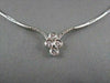 ANTIQUE 1.10CT 18K DIAMOND FLOWER DIAMOND BY THE YARD WHITE GOLD NECKLACE F VVS