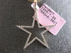 ESTATE LARGE .36CT DIAMOND 14KT ROSE GOLD 3D STAR LOVE FLOATING PENDANT