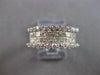 WIDE 2.26CT DIAMOND 18KT WHITE GOLD 3D ROUND & PRINCESS ANNIVERSARY RING #28111
