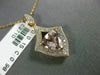 1.13CT DIAMOND & AAA MORGANITE 14KT WHITE & ROSE GOLD TRILLION FILIGREE PENDANT