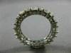 LARGE 5.75CT PRINCESS & BAGUETTE DIAMOND 14K WHITE GOLD 3D ETERNITY WEDDING RING