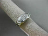 ANTIQUE .10CT OLD MINE DIAMOND 14KT WHITE GOLD FILIGREE 3 STONE ENGAGEMENT RING
