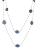 LONG 13.31CT AAA MULTI COLOR SPINEL 18KT WHITE GOLD 3D MULTI SHAPE LOVE NECKLACE