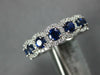 WIDE 2.01CT DIAMOND & AAA SAPPHIRE 18K WHITE GOLD HALO ETERNITY ANNIVERSARY RING