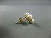 ANTIQUE DIAMOND 14KT TWO TONE GOLD AAA SOUTH SEA PEARL SQUARE EARRINGS #21919