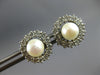 .50CT DIAMOND & AAA SOUTH SEA PEARL 14KT WHITE GOLD CLASSIC FLOWER STUD EARRINGS