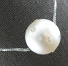 EXTRA LARGE .30CT DIAMOND & AAA SOUTH SEA PEARL 18KT WHITE GOLD FLOATING PENDANT