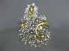 ESTATE LARGE 4.0CT DIAMOND 14KT 2 TONE GOLD 3D CLUSTER SWIRL COCKTAIL RING #456