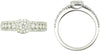 .73CT DIAMOND 18KT WHITE GOLD 3D CLASSIC ROUND HALO SQUARE FRIENDSHIP LOVE RING