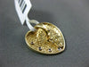 ESTATE .04CT DIAMOND 14KT TWO TONE GOLD FOUR STONE ETOILE HEART FLOATING PENDANT