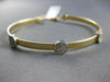 .31CT DIAMOND 14KT 2 TONE GOLD 3D PAST PRESENT FUTURE FLEXIBLE BANGLE BRACELET