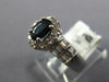 1.52CT DIAMOND AAA SAPPHIRE 14K WHITE GOLD OVAL ROUND & BAGUETTE FRIENDSHIP RING