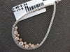 LARGE 1.21CT WHITE & PINK DIAMOND 18K WHITE ROSE GOLD TEAR DROP FLOATING PENDANT