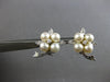 LARGE .20CT DIAMOND & AAA SOUTH SEA PEARL 14K WHITE GOLD CLIP ON EARRINGS #27925