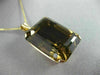 ESTATE MASSIVE 60CT AAA SMOKY TOPAZ 14KT ROSE GOLD 3D CLASSIC FLOATING PENDANT