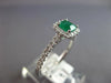 .66CT DIAMOND & AAA EMERALD 18KT WHITE GOLD SQUARE & ROUND HALO FRIENDSHIP RING
