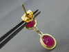 .76CT AAA RUBY 14K YELLOW GOLD DOUBLE OVAL FILIGREE BY THE YARD HANGING EARRINGS