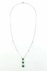 LARGE 2.97CT DIAMOND & AAA EMERALD 18KT 2 TONE GOLD PEAR SHAPE & ROUND NECKLACE