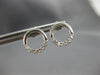 ESTATE .25CT DIAMOND 14K WHITE GOLD 3D CLASSIC JOURNEY OPEN CIRCLE STUD EARRINGS
