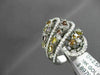 ESTATE LARGE 2.57CTW MULTI COLOR DIAMOND 18KT WHITE GOLD FLOATING FUN RING