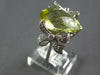 LARGE 10.94CT DIAMOND & LEMON QUARTZ 14KT WHITE GOLD PEAR SHAPE DOUBLE BOW RING