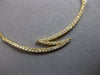 ESTATE .33CT DIAMOND 18KT YELLOW GOLD 3D CLASSIC CRISS CROSS BAR LOVE NECKLACE