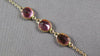 ESTATE 5.24CT AAA LIGHT PINK RUBY 14KT YELLOW GOLD OVAL BY THE YARD FUN BRACELET