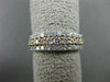 ESTATE .81CT DIAMOND 14K WHITE & ROSE GOLD 3D THREE ROW WEDDING ANNIVERSARY RING