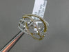 ESTATE WIDE .73CT DIAMOND 18KT TWO TONE GOLD MULTI ROW CRISS CROSS INFINITY RING