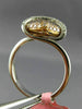 ESTATE .59CT WHITE & PINK DIAMOND 18K WHITE & ROSE GOLD 3D PUFF HEART  LOVE RING