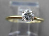 ESTATE .35CT DIAMOND 14KT TWO TONE GOLD CLASSIC SOLITAIRE FRIENDSHIP RING #23778