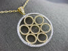 ESTATE LARGE 1.53CT DIAMOND 18KT 2 TONE GOLD MULTI CIRCULAR FLOWER LOVE PENDANT