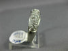 ESTATE WIDE 1.42CT DIAMOND 14K WHITE GOLD 3D PAVE SEMI ETERNITY ANNIVERSARY RING