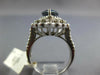 LARGE 3.08CT DIAMOND & AAA SAPPHIRE 14KT WHITE GOLD 3D PEAR SHAPE COCKTAIL RING