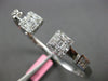WIDE 1.47CT DIAMOND 18K WHITE GOLD 3D ROUND & BAGUETTE INVISIBLE BANGLE BRACELET