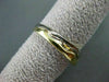 ESTATE .35CT DIAMOND 14KT TWO TONE GOLD FLOATING WAVE ANNIVERSARY RING 6mm 6460