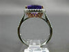 LARGE 3.94CT DIAMOND & AAA AMETHYST 14KT WHITE & ROSE GOLD HALO ENGAGEMENT RING