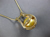 LARGE .61CT DIAMOND & AAA GOLDEN SOUTH SEA PEARL 14K YELLOW GOLD 3D LOVE PENDANT