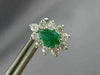 ESTATE 1.9CT DIAMOND & AAA COLOMBIAN EMERALD 14K WHITE GOLD STUD EARRINGS #26077