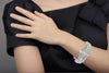EXTRA LARGE 15.4CT DIAMOND 18KT WHITE GOLD ROUND & BAGUETTE CUFF TENNIS BRACELET