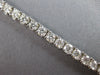 LARGE 8.1CT DIAMOND 14KT WHITE GOLD ROUND FOUR PRONG LOVE TENNIS BRACELET #27708