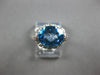 LARGE 3.21CT DIAMOND & AAA BLUE TOPAZ 14KT WHITE GOLD OVAL & ROUND FILIGREE RING